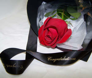 Graduation Flowers Auckland: Formal Red Rose Graduation Gift - Single Rose Auckland