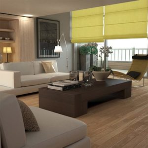 Products: Provence Sulphur Window Treatments - Enticing Plain Blinds NZ