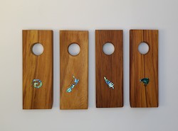 Products: Square Wine Bottle Holder with Paua Inlay