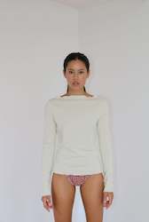Selene Fluted Top - Coconut