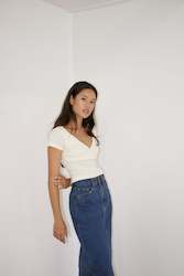 Loungewear Collection: Mocoa Merino Top - Coconut