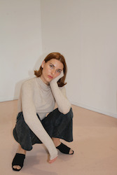 Loungewear Collection: Selene Merino Top - Oat
