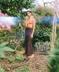 Loungewear Collection: Maggie Skirt - Chocolate