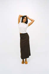 Loungewear Collection: Maggie Skirt - Chocolate SAMPLE