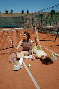 Loungewear Collection: Frankie Tennis Dress - Stone