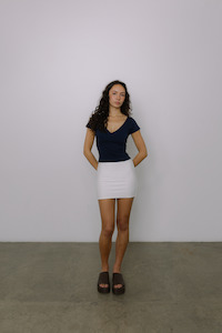 Loungewear Collection: Flore mini skirt - Salt