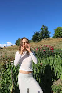 Loungewear Collection: Faro Merino Top - Salt