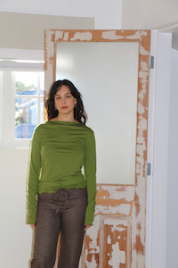 Loungewear Collection: Faro Merino Top - Pear