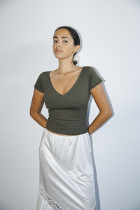 Loungewear Collection: Mocoa Top - Olive