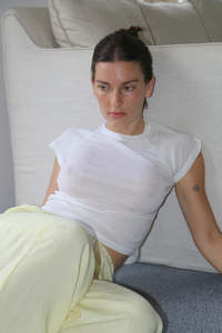 Sample Sale: Sienna merino tee - Salt SAMPLE