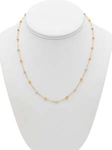 22ct Gold Two Tone Ball Fancy Chain