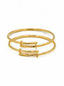 22ct Gold Adjustable Pair Baby Bangle