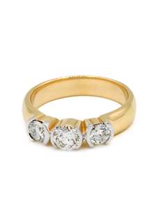 18ct Gold Ring Women: 18ct Gold 0.75ct Diamond Ladies Ring