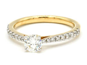 18ct Gold Ring Women: 18ct Gold 0.75ct Solitaire Diamond Ring