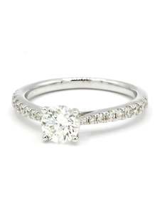 18ct White Gold 0.96ct Solitaire Diamond Ring