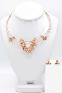 18ct Necklace Set: 18ct Rose Gold Two Tone Necklace Set
