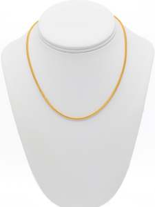 Chain 1: 22ct Gold Hollow Fox Tail Chain - 40 cm