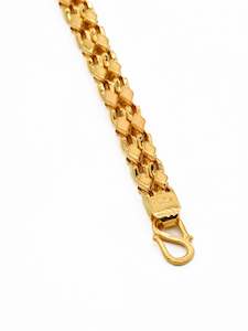 22ct Gold Hollow Mens Bracelet