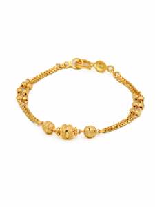 22ct Gold Bracelets Baby: 22ct Gold Ball 1 Piece Baby Bracelet