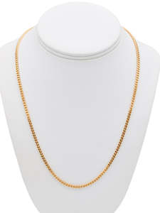 Mens Chain: 9ct Gold 2 Sided Curb Chain