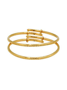 22ct Gold Adjustable Pair Baby Bangle