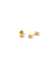 22ct Gold CZ Stud Earrings