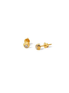22ct Gold CZ Stud Earrings
