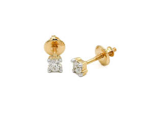 Diamond: 18ct Gold 0.37ct Diamond Stud Earrings