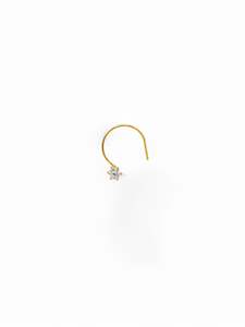 22ct Gold CZ Nose Pin