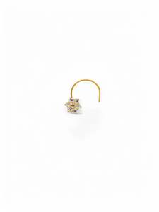 22ct Gold 7 CZ Nose Pin