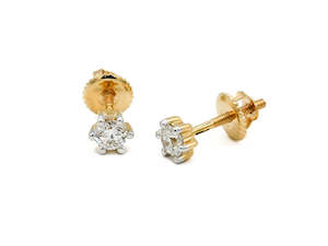 Diamond: 18ct Gold 0.67ct Diamond Stud Earrings