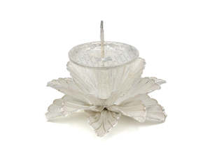 Prayer Items: Silver Flower Candle Stand