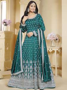 Veda Gown With Dupatta
