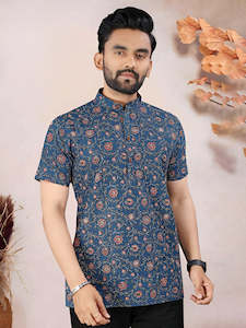 Mens Cotton Printed Kurta