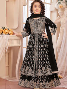 Girls Lahenga Choli Suit: Vinita Long Top Lehenga Suit