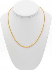 22ct Gold Hollow Fox Tail Chain - 50 cm