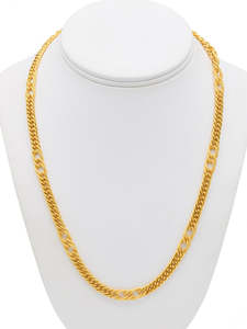 22ct Gold Hollow Curb Chain