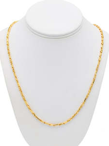 Mens Chain: 22ct Gold Hollow Chain