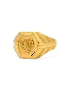 22ct Gold Khanda Mens Ring