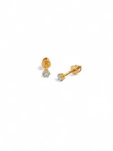 22ct Gold CZ Stud Earrings