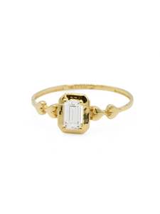 18ct Gold CZ Ladies Ring