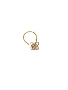 18ct Gold 0.06ct Diamond Wire nose Pin