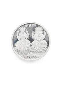 20 Grams Silver Laxmiji & Ganesha Coin