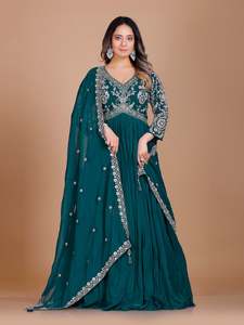 Gowns: Hetal Gown With Dupatta