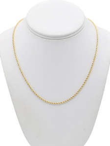 18ct Gold Hollow Rope Chain