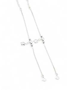Silver Pair Girls Anklets