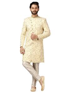 Mens Cross Cut Sherwani Suit