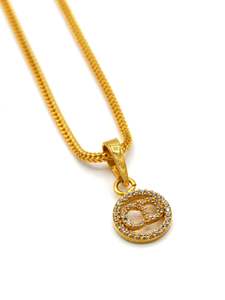 22ct Gold Pendant Baby: 22ct Gold CZ CD Pendant