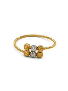 Under 500: 22ct Gold Two Tone Ladies Ring