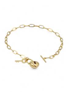 18ct Gold Bracelet Women: 18ct Gold Paper Clip Ladies Bracelet